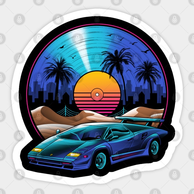 Retro Vinyl Soundtrack Sticker by Vincent Trinidad Art